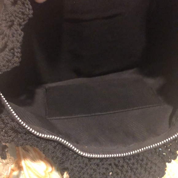 Vintage macrame, plastic handles handbag - Picture 3 of 5